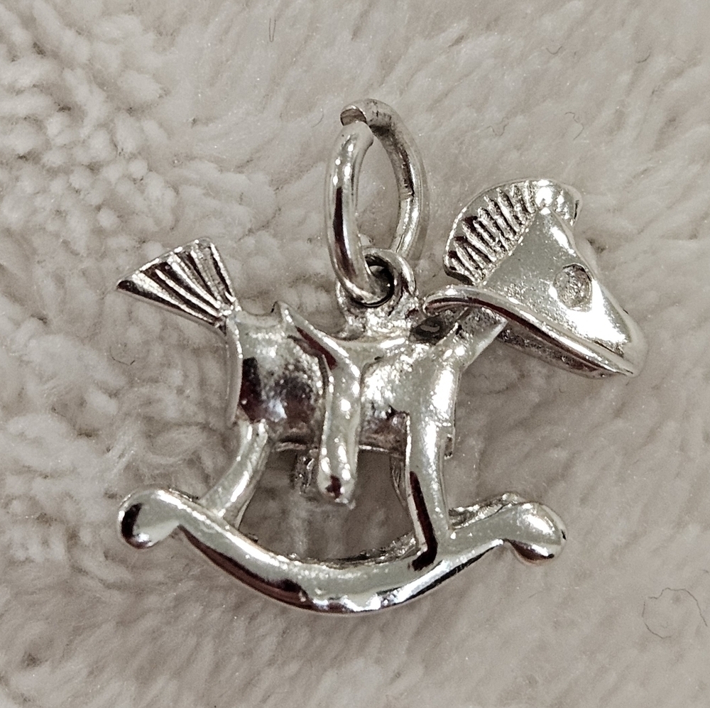 NEW Sterling Silver Rocking Horse Charm